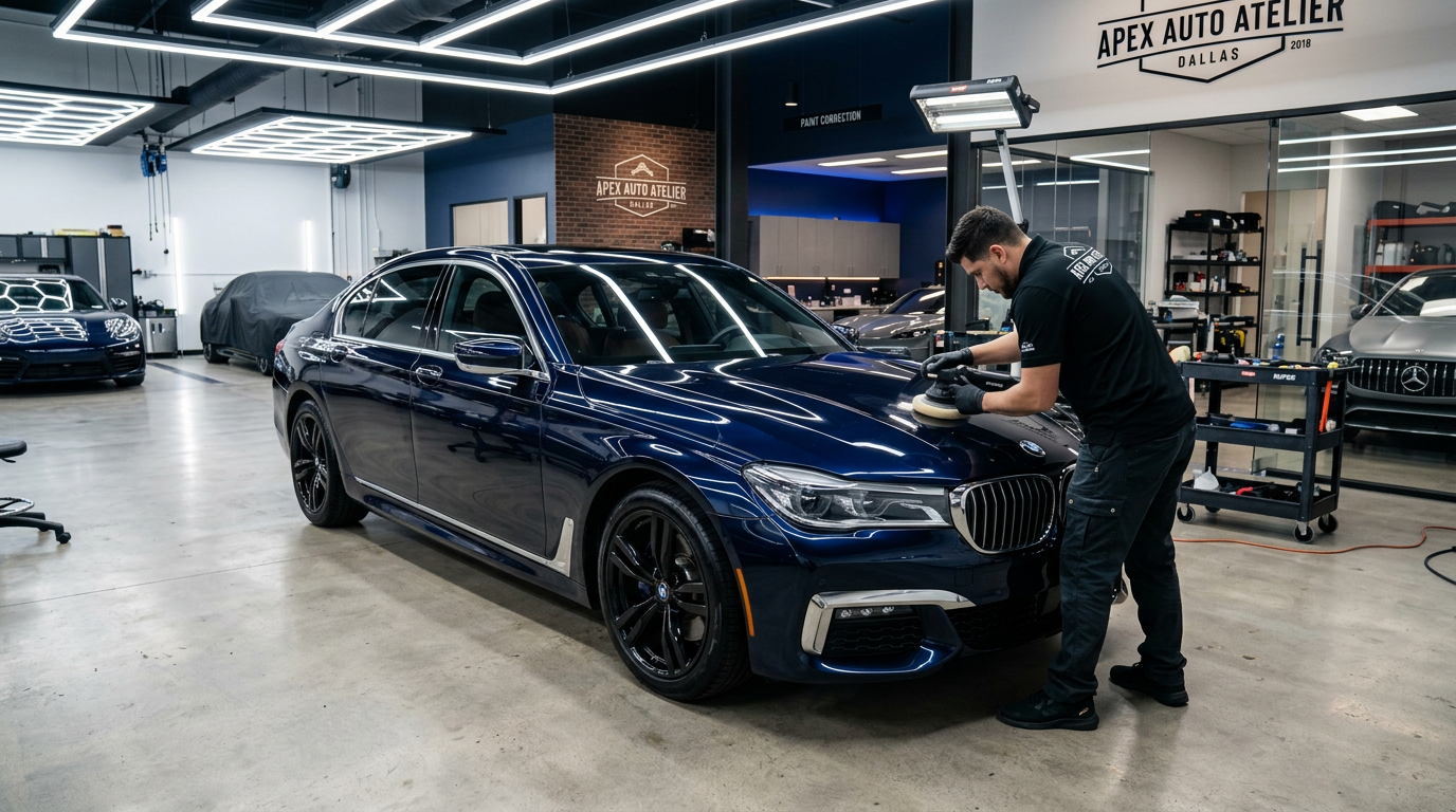 Luxury vehicle repaired at Concours Paint & Body Dallas